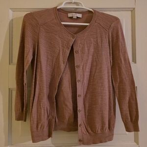 Loft Women's Brown Cardigan Sweater Small